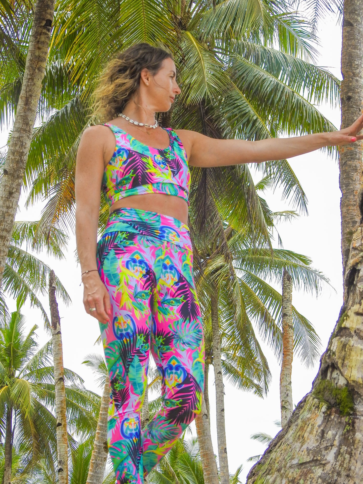 COOGEE Reversible Surf Bikini Top in PURA VIDA