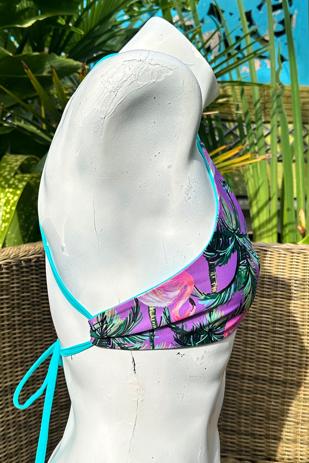 LET’S FLAMINGO! - Limited Edition Purple Bronte Cross-Strap Bikini