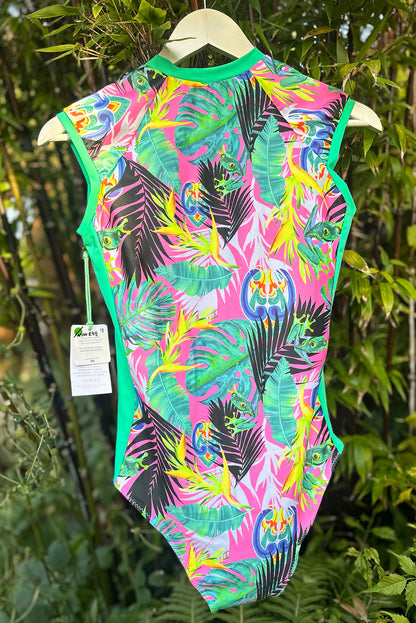Limited Edition Womens Sleeveless Fluorescent Surfsuit in PINK Pura Vida