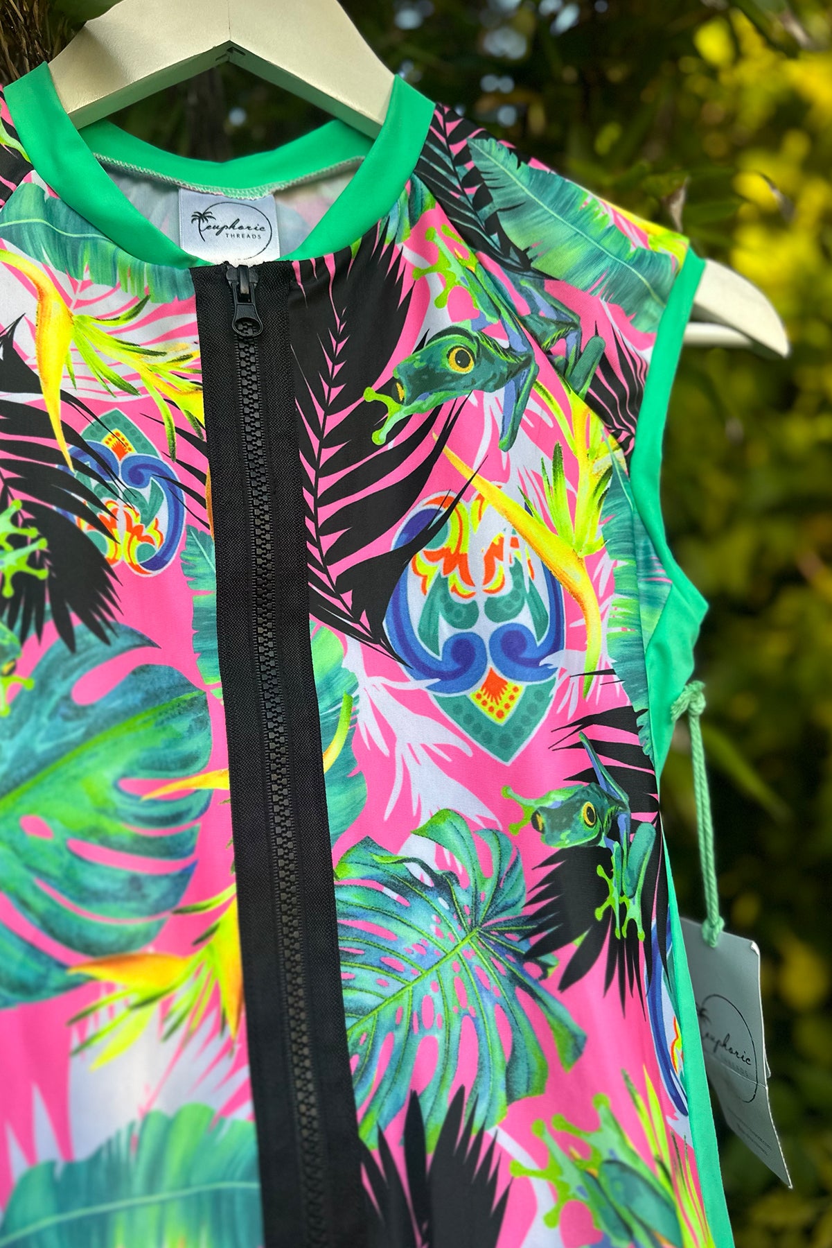 Limited Edition Womens Sleeveless Fluorescent Surfsuit in PINK Pura Vida
