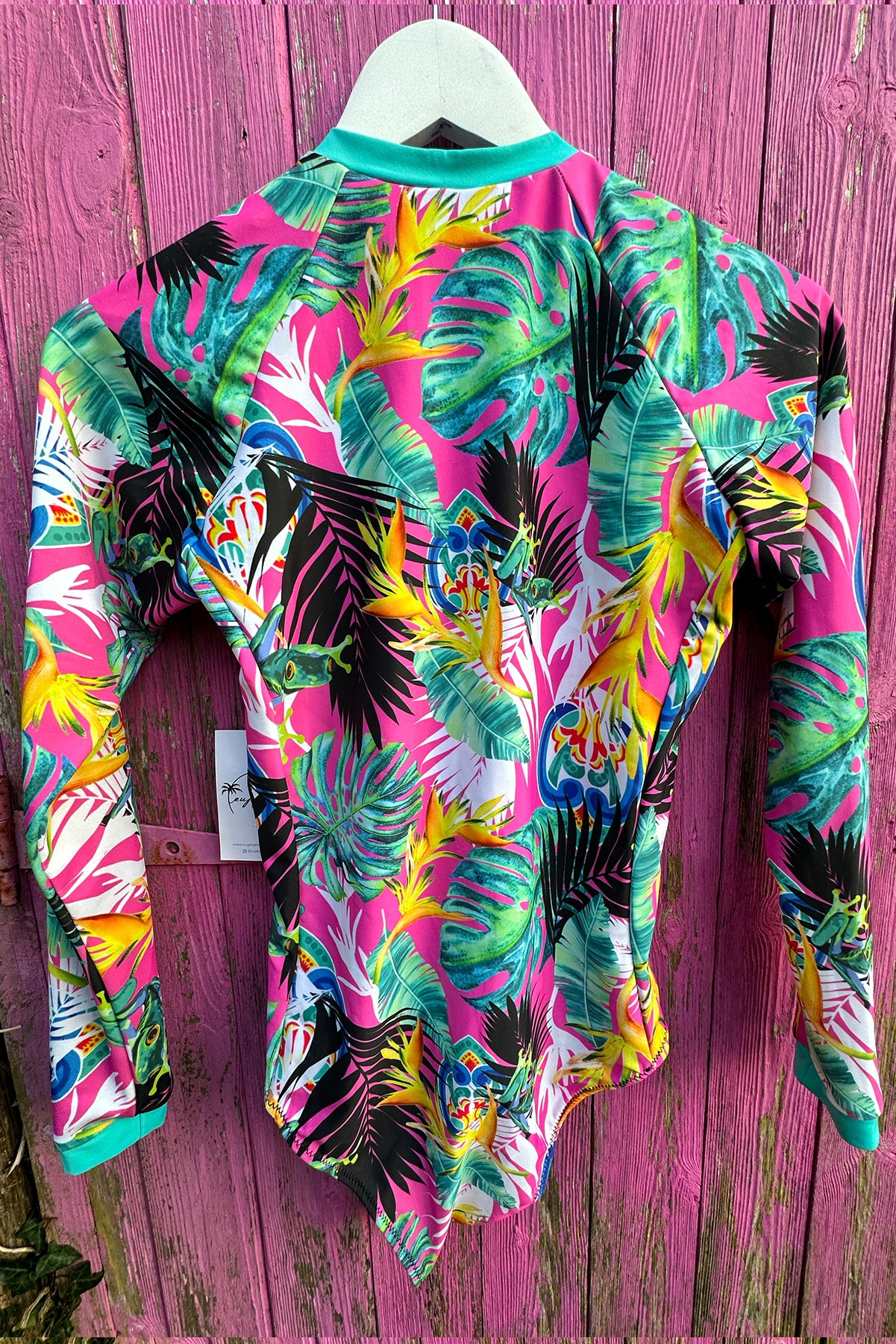 Tropical Long Sleeved Surfsuit in Pink Pura Vida - Limited Edition sample